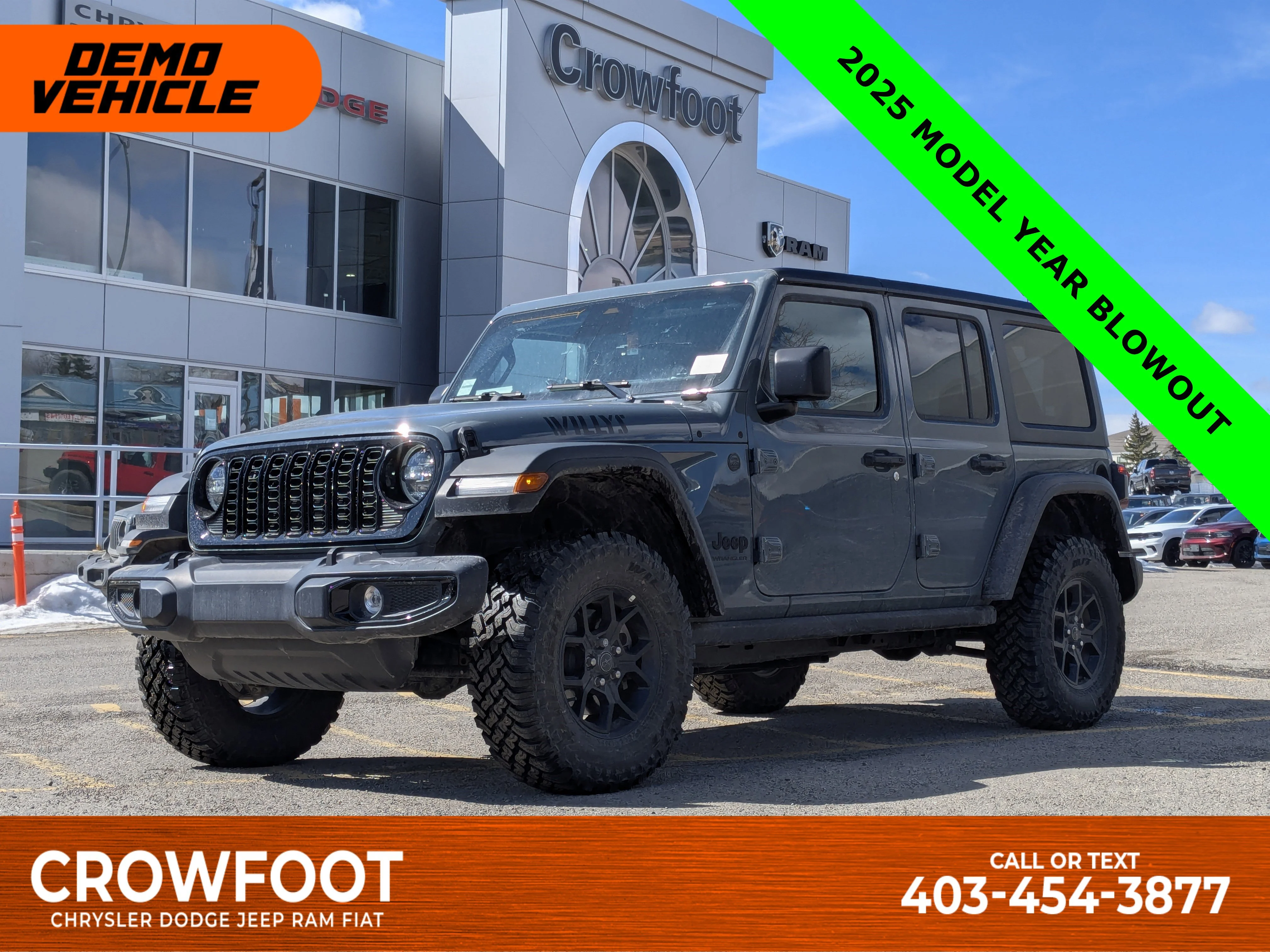 New 2025 Dark blue Jeep Willys - - Willys Package (22W) - Convenience Group - Black Freedom Top - 2.0L I?4 Turbo & More image 1