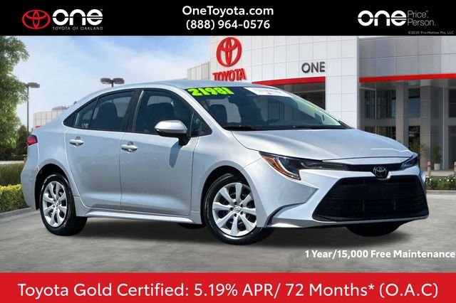 Certified Used 2024 Silver Toyota LE image 1