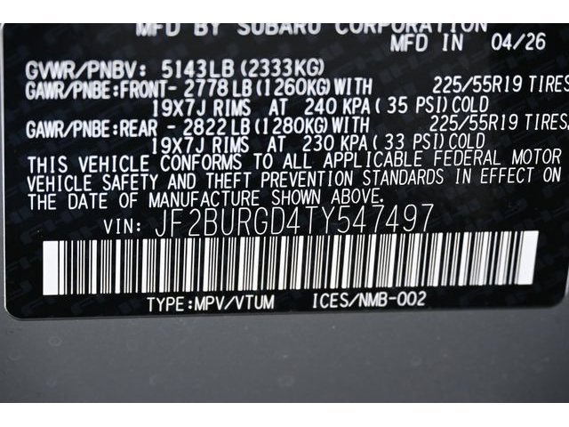 New 2026 Gray Subaru Limited XT image 57