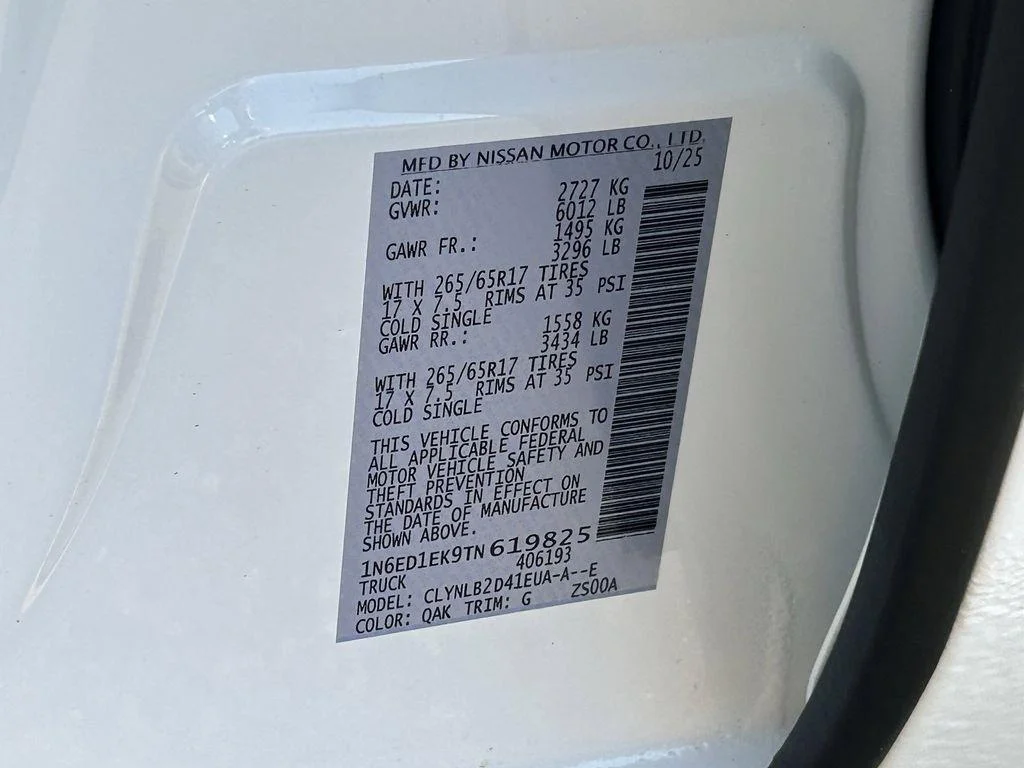 New 2026 Glacier White Nissan SV image 21