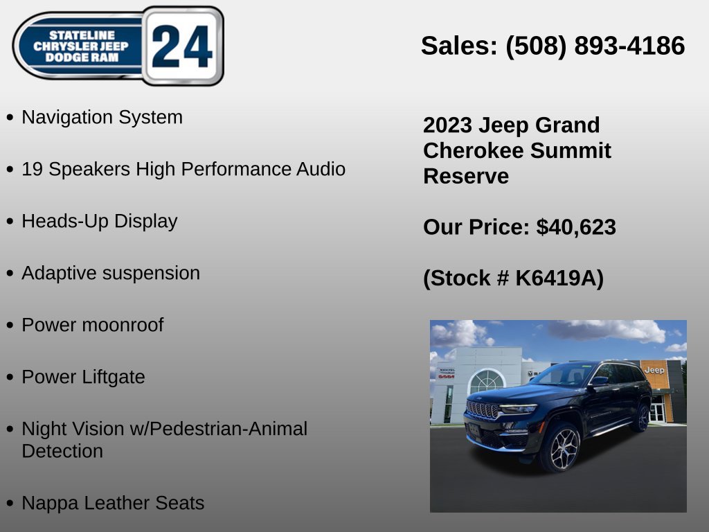 Used 2023 Black Jeep Summit Reserve image 6