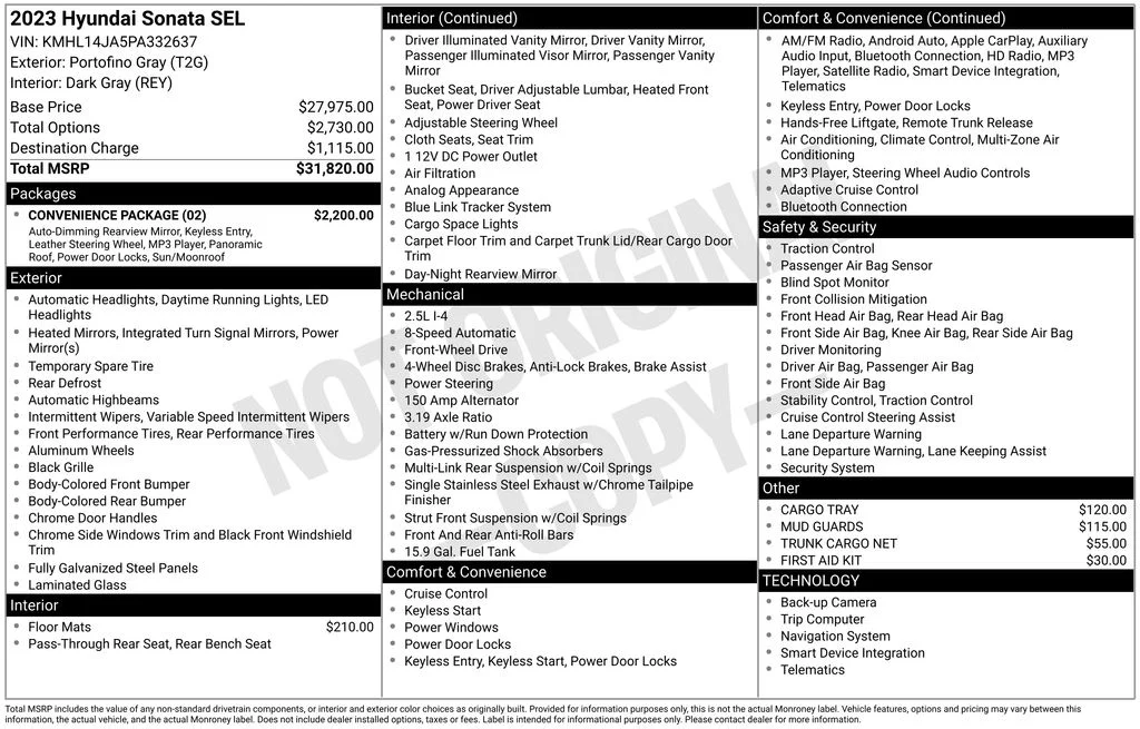 Used 2023 Gray Hyundai SEL image 17