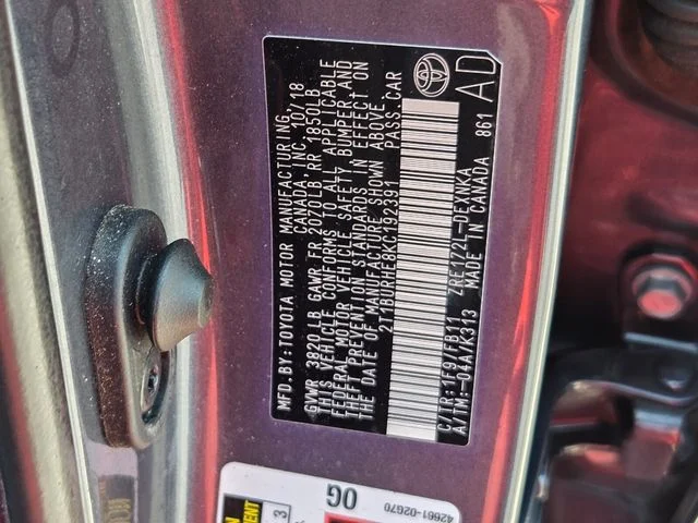 Used 2019 Gray Toyota LE image 34