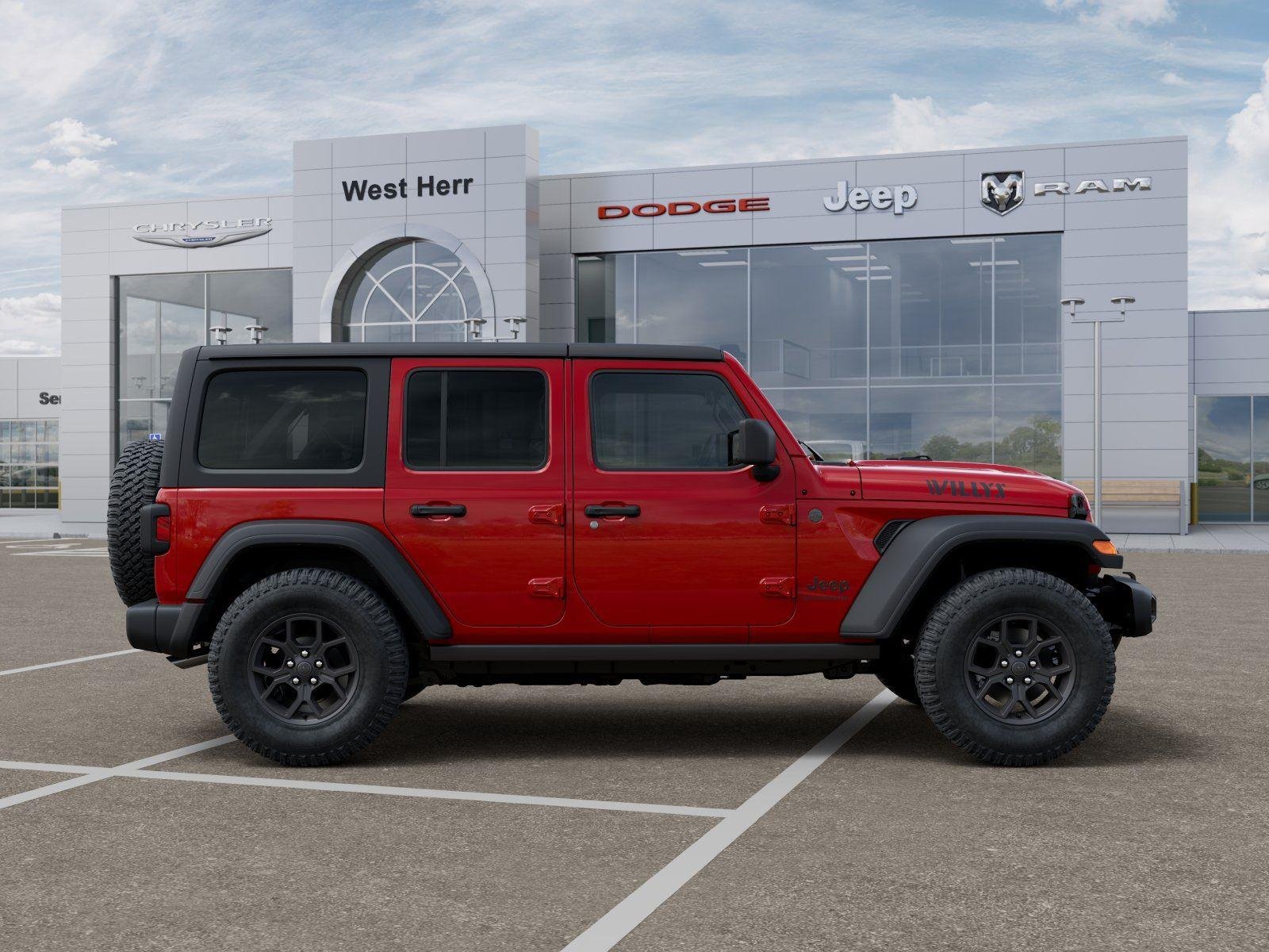 New 2026 Firecracker Red Clear-Coat Exterior Paint Jeep WRANGLER 4-DOOR WILLYS image 21