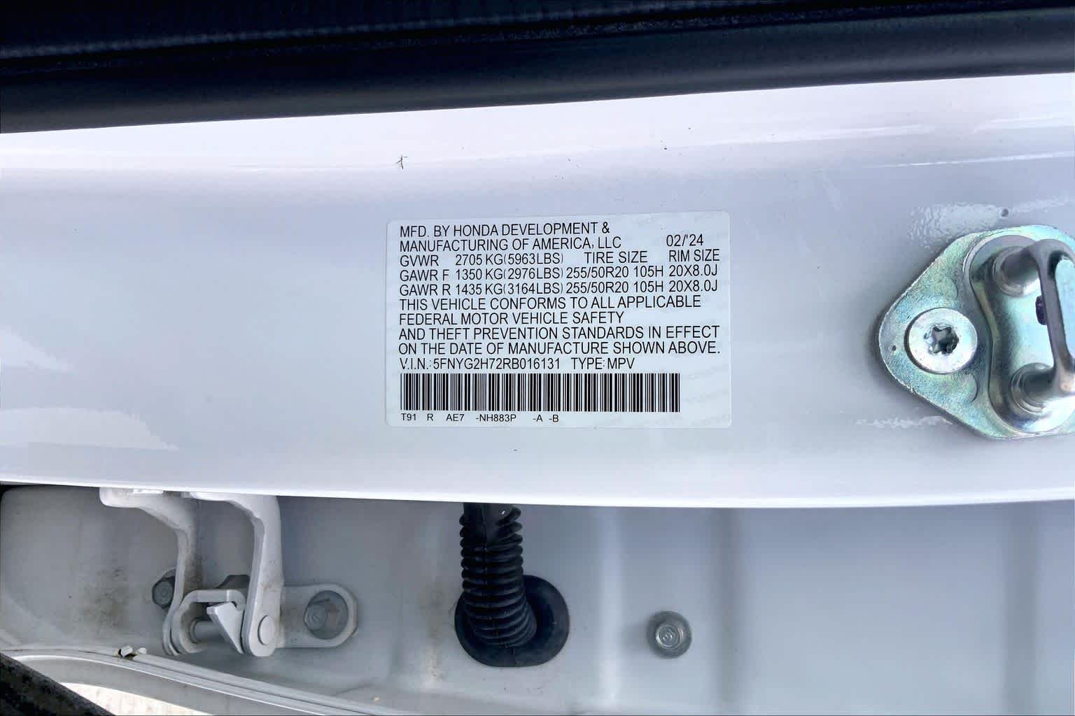 Used 2024 Platinum White Pearl Honda Touring image 31