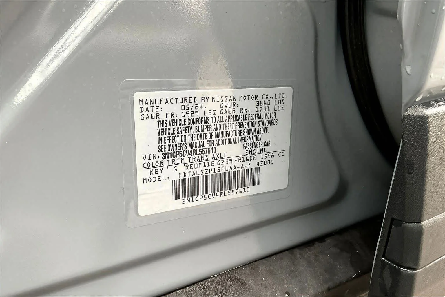 Used 2024 Boulder Gray Pearl Nissan SV image 32