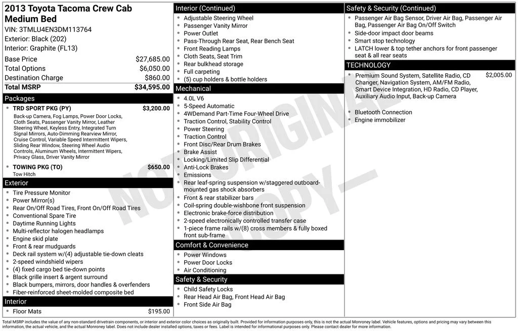 Used 2013 Black Toyota Base image 2