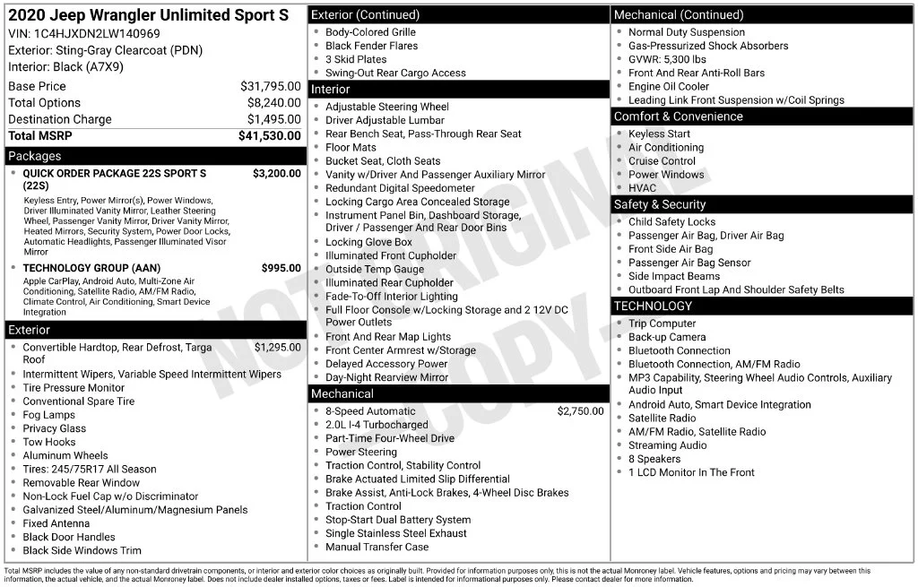 Used 2020 Gray Jeep Unlimited Sport S image 22
