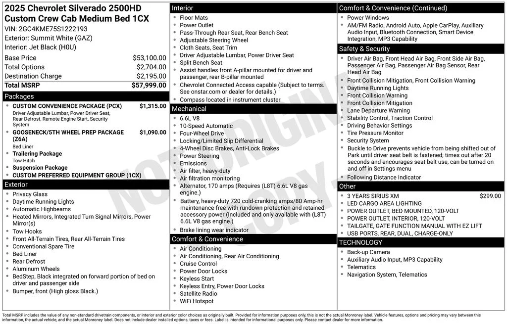 Used 2025 White Chevrolet Custom image 41