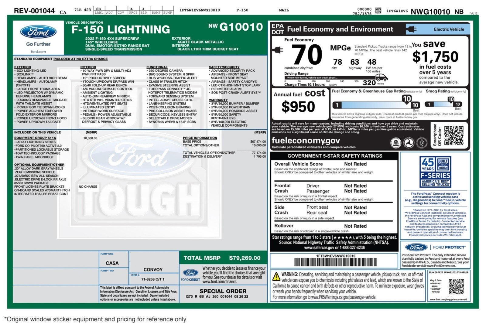 Used 2022 Agate Black Metallic Ford XLT image 2