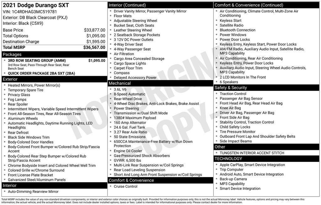 Used 2021 Black Dodge SXT image 8