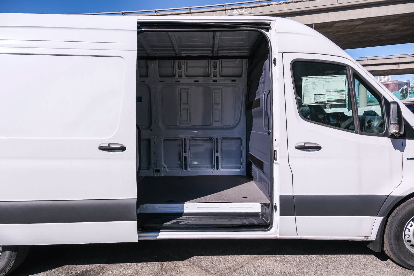 New 2025 Arctic White Mercedes-Benz Cargo 170 WB High Roof RWD Electric Motor image 16
