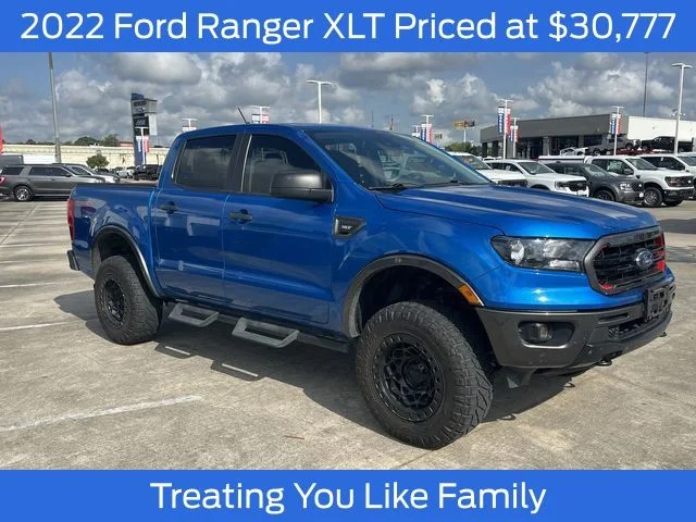 Certified Used 2022 Velocity Blue Metallic Ford XLT image 1