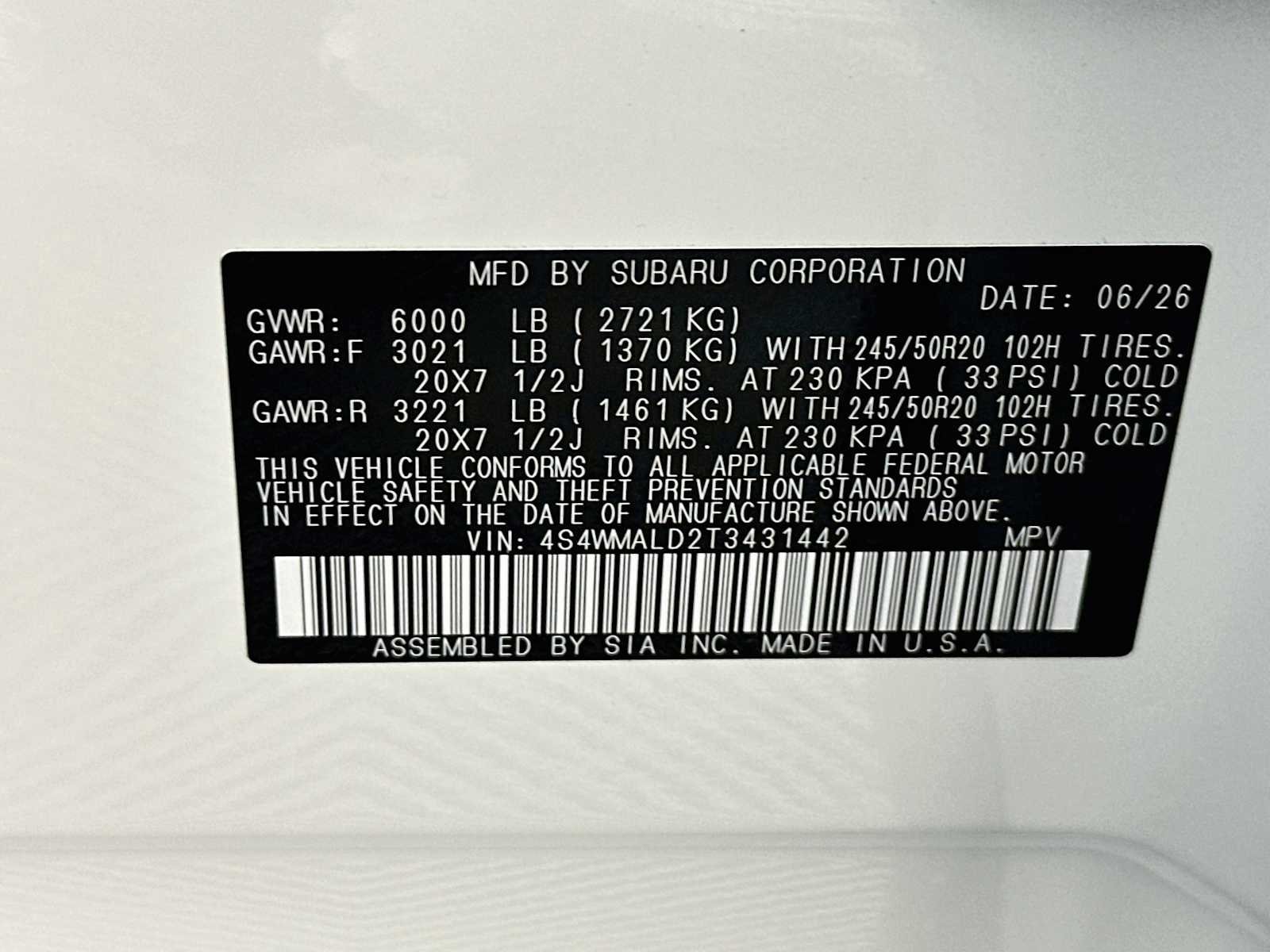 New 2026 CRYSTAL WHITE PEARL Subaru Onyx Edition Touring 7-Passenger image 32