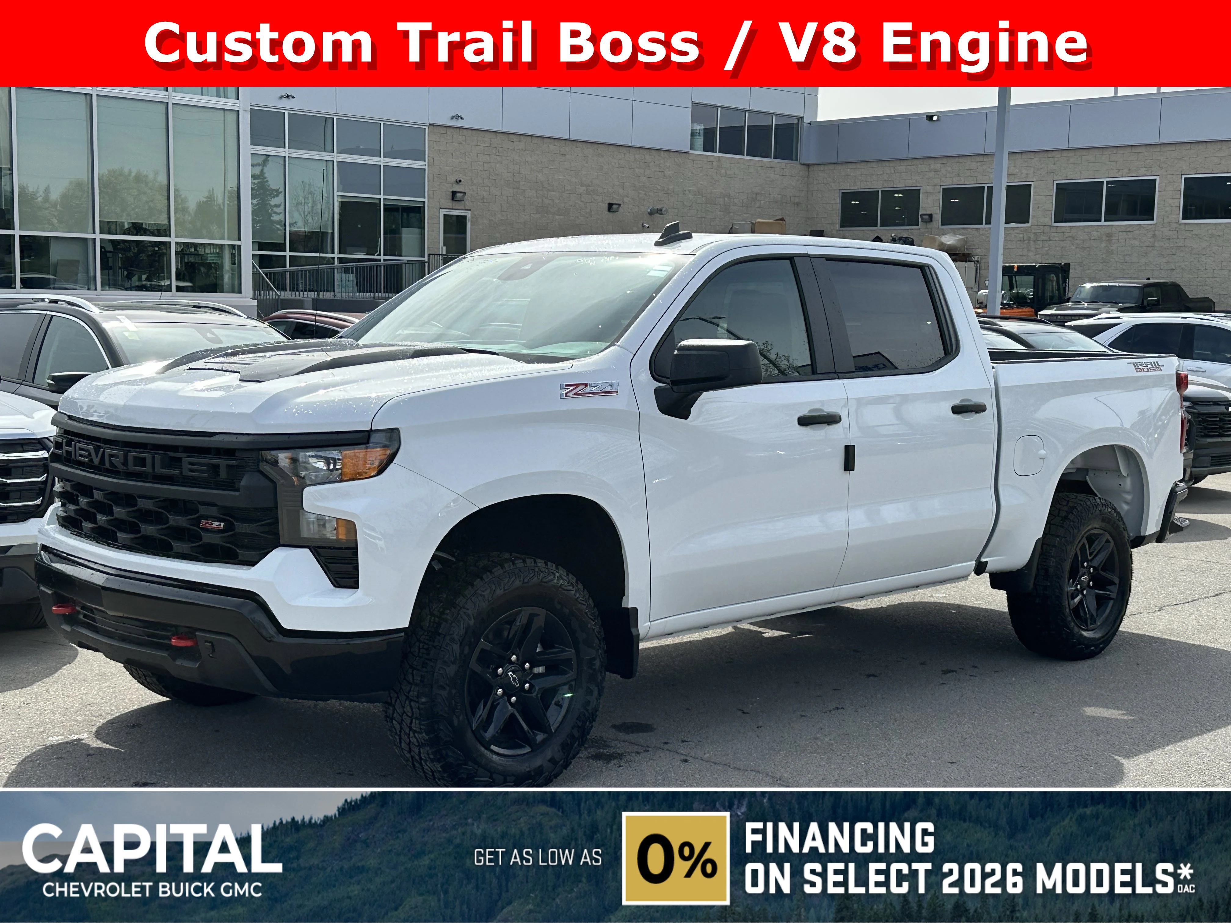 New 2026 Summit White Chevrolet Custom Trail Boss image 1