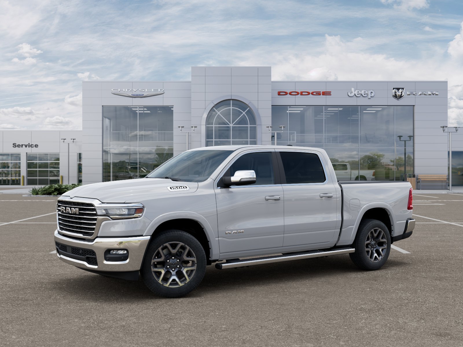New 2026 Bright White Clear-Coat Exterior Paint RAM Laramie image 2