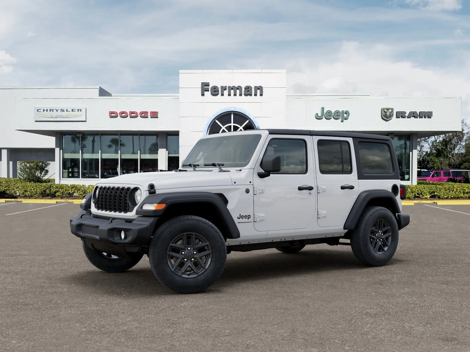 New 2026 Bright White Clear-Coat Exterior Paint Jeep Sport S image 37