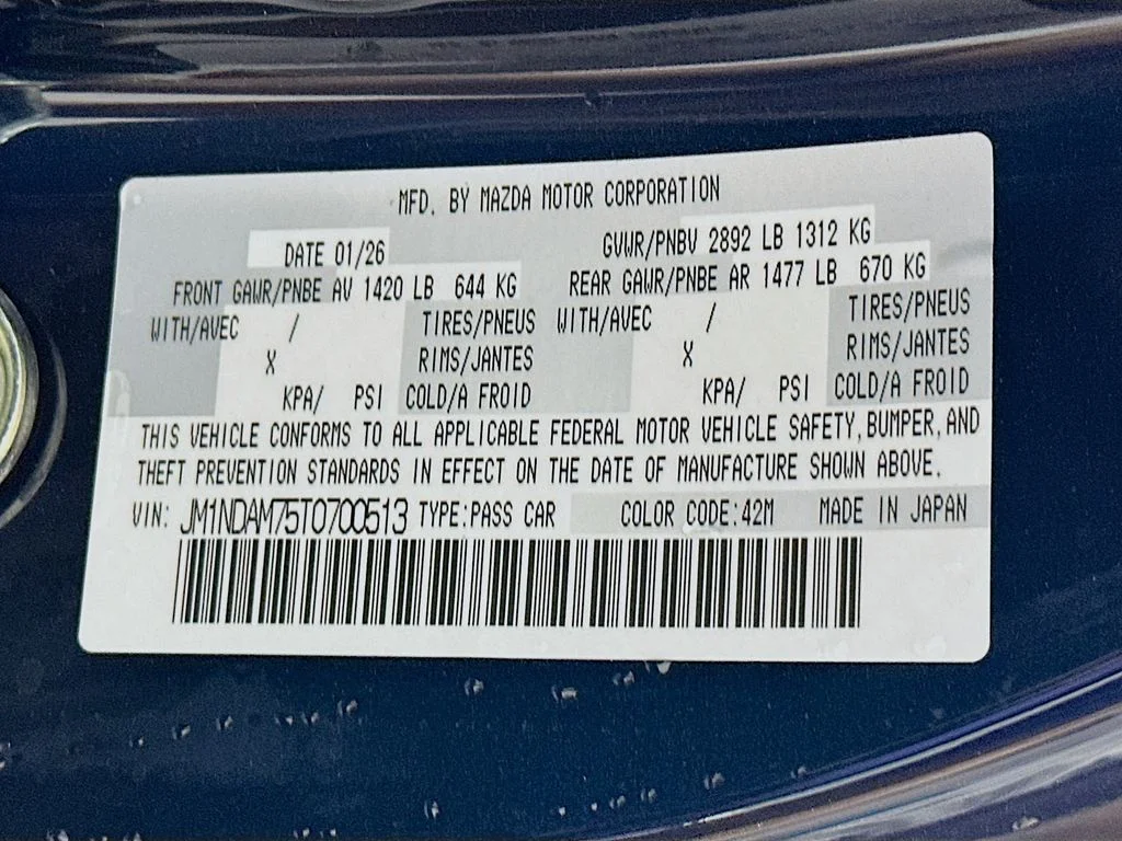 New 2026 Deep Crystal Blue Mica Mazda Grand Touring image 25