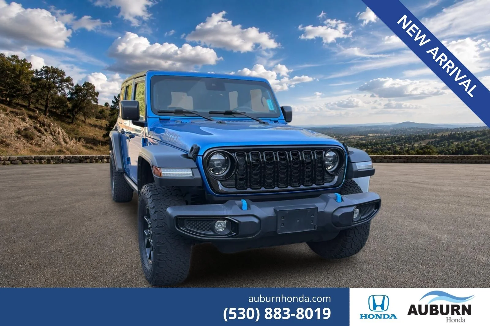 Used 2024 Hydro Blue Pearlcoat Jeep Willys 4xe image 1