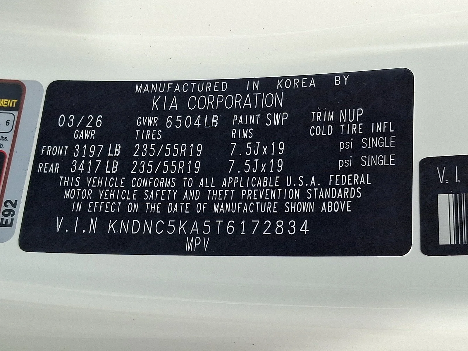 New 2026 Snow White Pearl Kia EX image 13