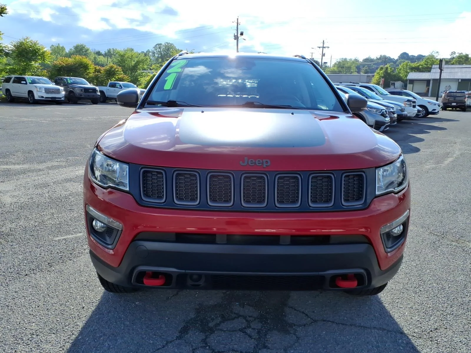 Used 2021 Red Redline Pearlcoat Jeep Trailhawk image 22