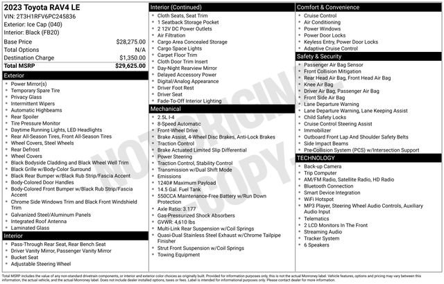 Used 2023 White Toyota LE image 8