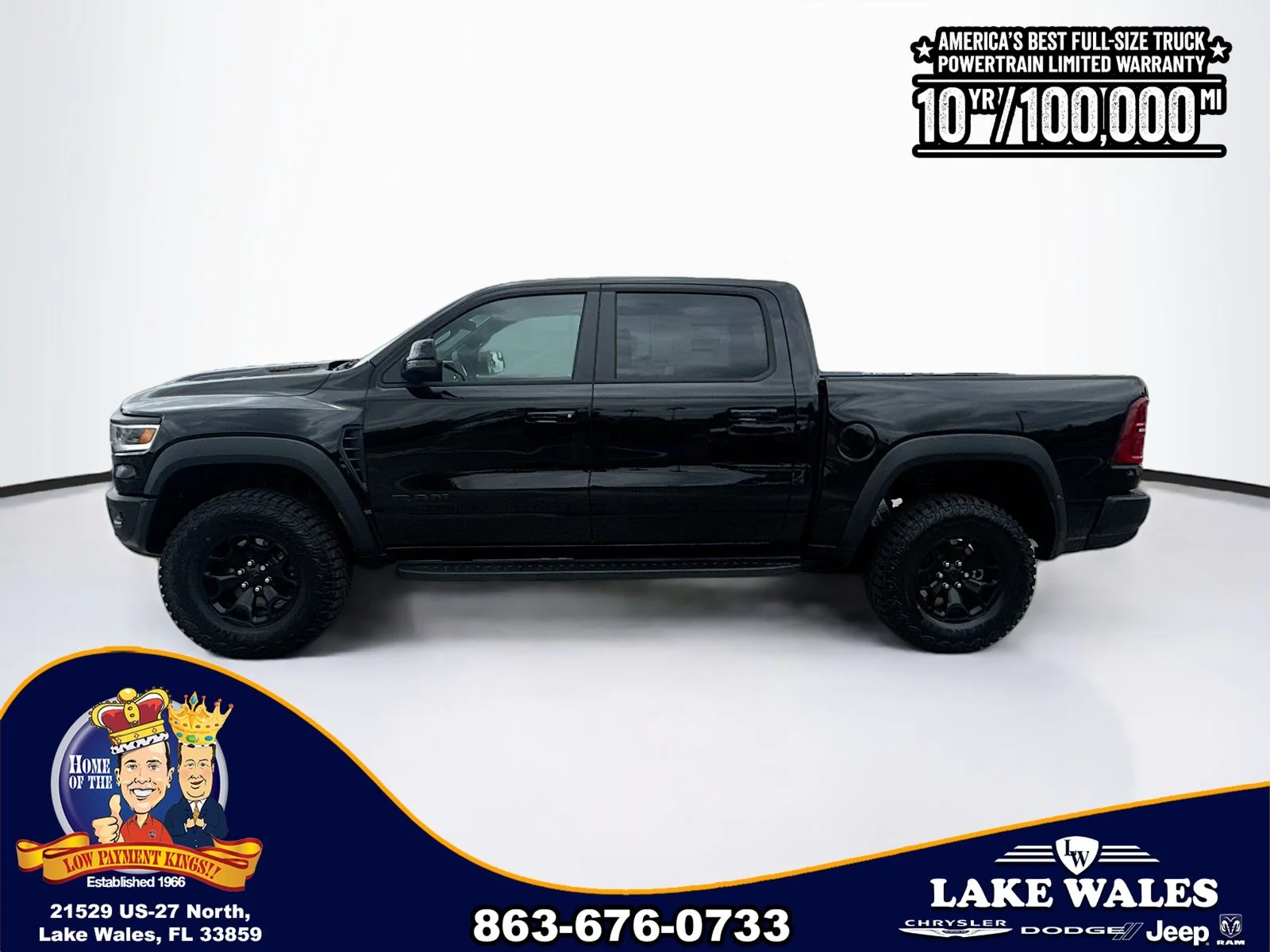 New 2026 Diamond Black Crystal Pearl-Coat Exterior Paint RAM  image 3