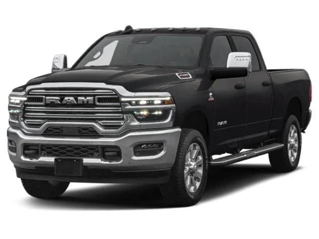 New 2026 Diamond Black Crystal Pearl-Coat Exterior Paint RAM Laramie Crew Cab 4x4 6