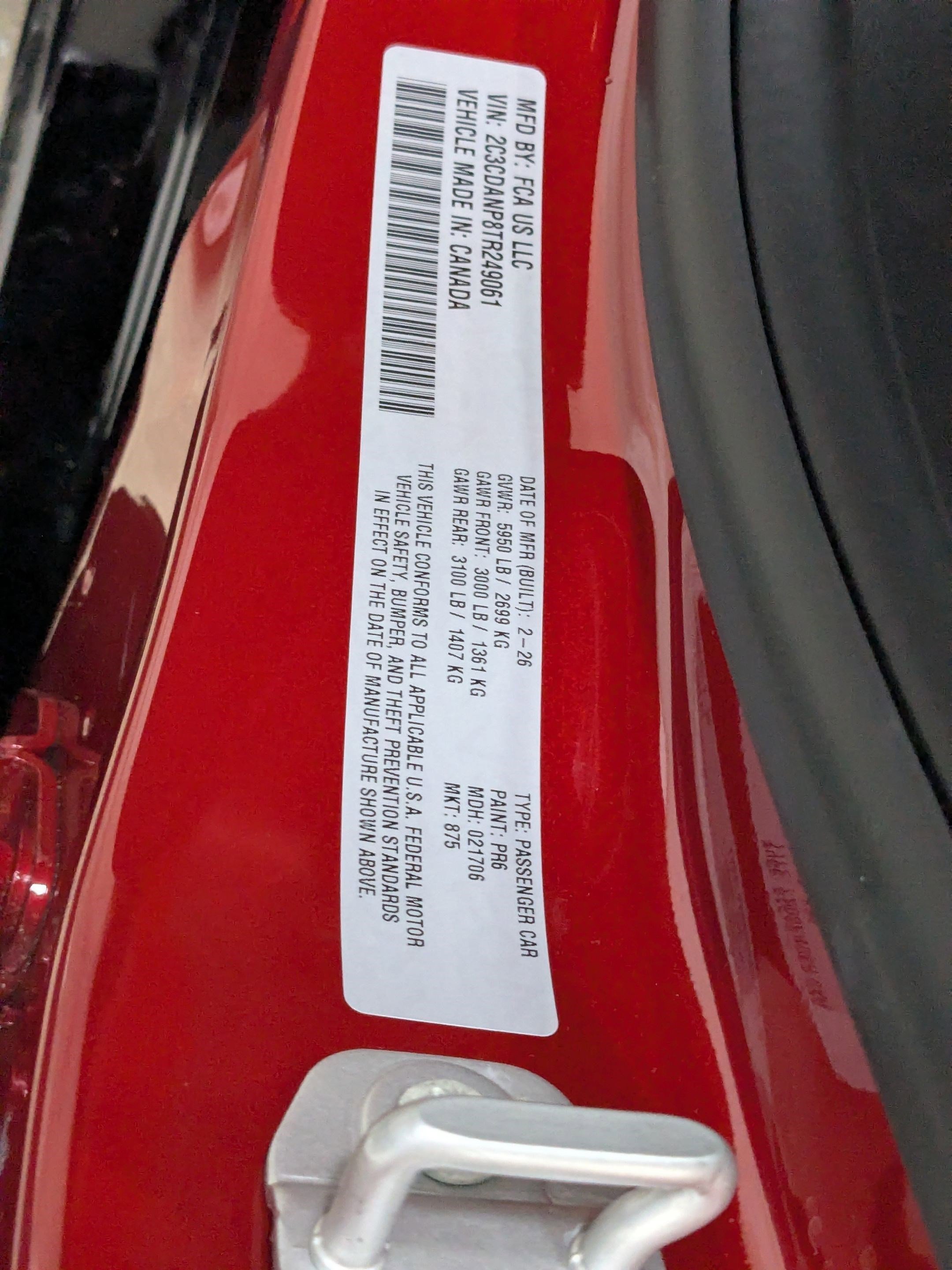 New 2026 Redeye Exterior Paint Dodge R/T Plus image 24