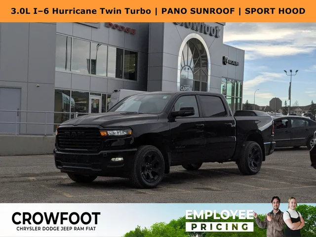 2026 RAM 1500 Sport - - Panoramic Sunroof - Sport Performance Hood - Hurricane Turbo - 3.92 Axle & More!