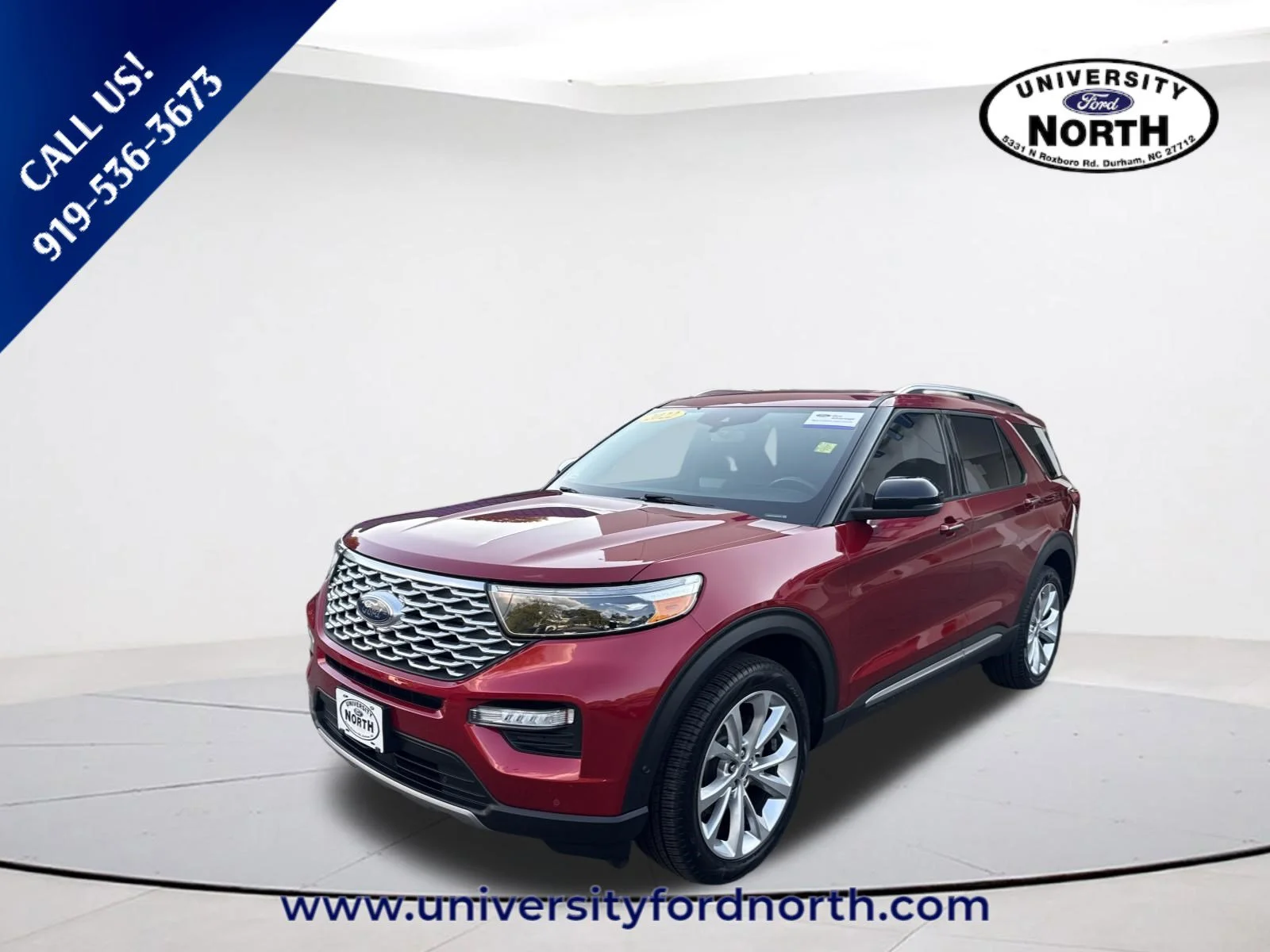 Used 2022 Rapid Red Metallic Tinted Clearcoat Ford Platinum image 3