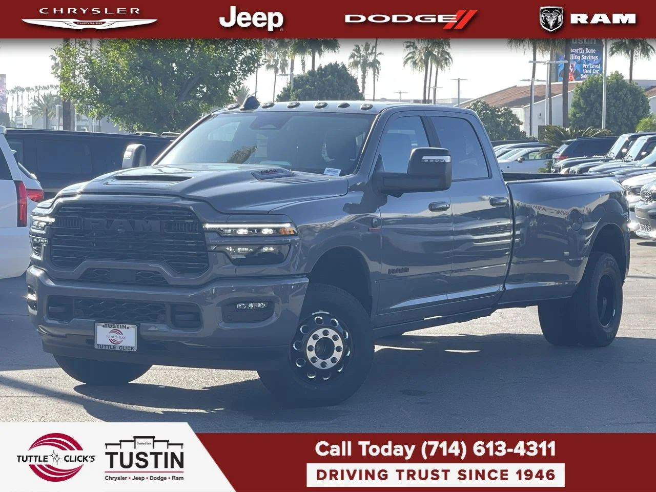 New 2027 Ceramic Gray Clear-Coat Exterior Paint RAM Laramie image 1