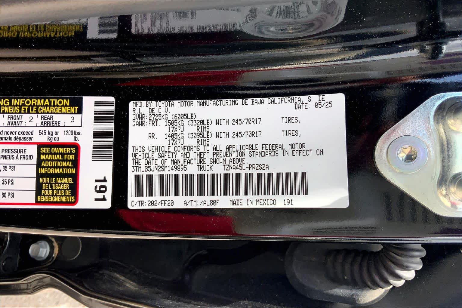 Used 2025 Black Toyota SR5 image 32