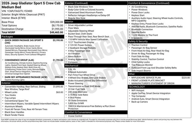 2026 Jeep Gladiator Sport S - Photo 24