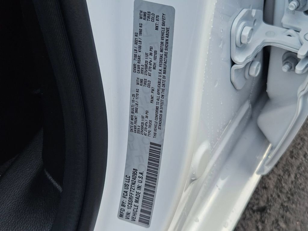 New 2026 Bright White Clear-Coat Exterior Paint RAM Big Horn/Lone Star image 40