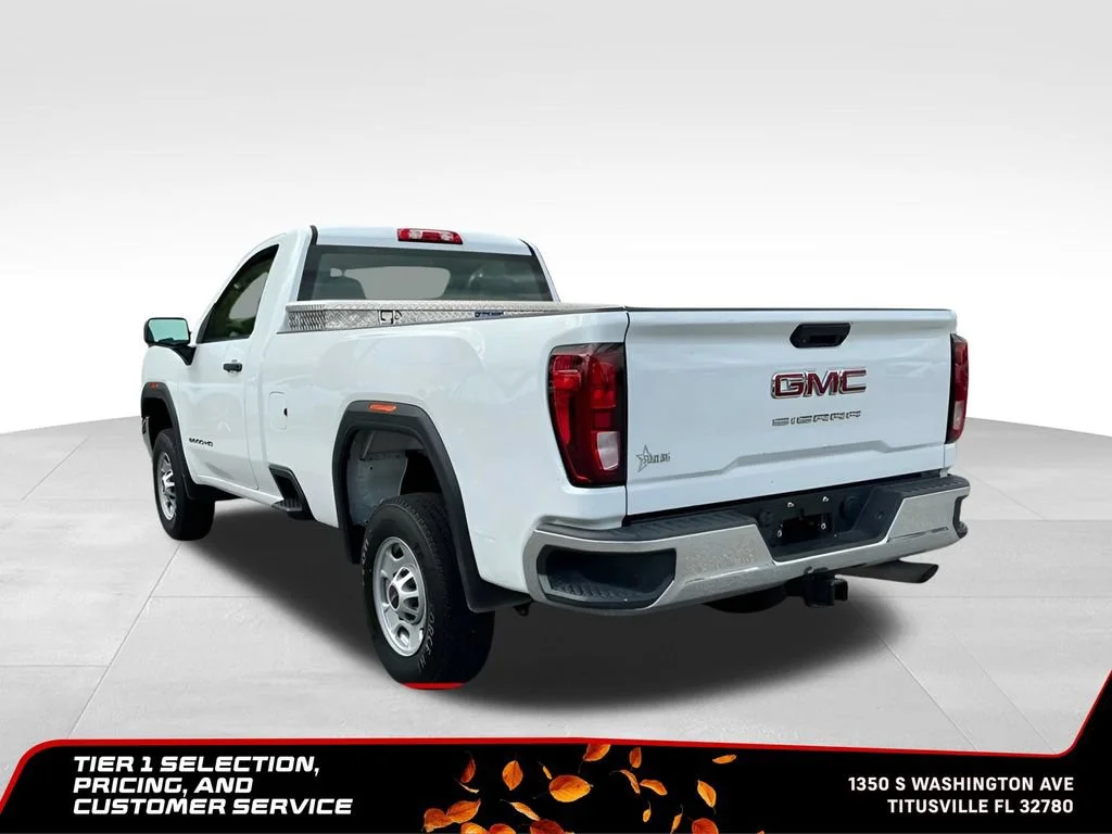Certified Used 2021 SUMMIT WHITE GMC 2WD Regular Cab Long Bed image 4