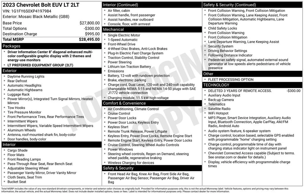 Used 2023 Black Metallic Chevrolet LT image 7