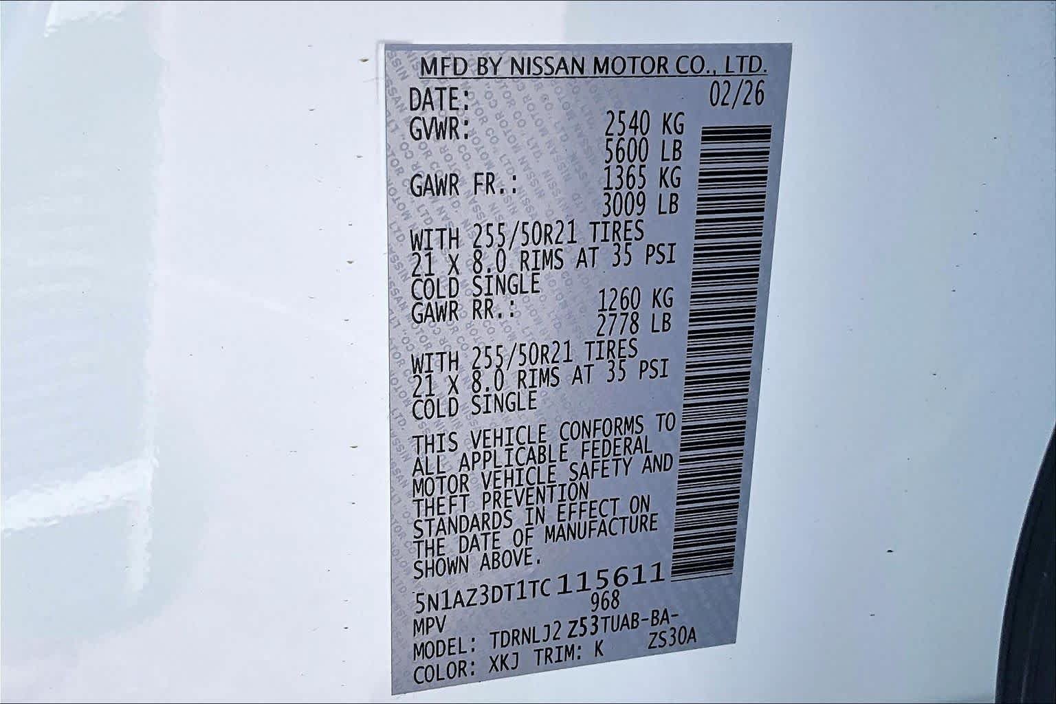 New 2026 Everest White Pearl TriCoat / Super Black Two-tone Nissan Platinum image 14
