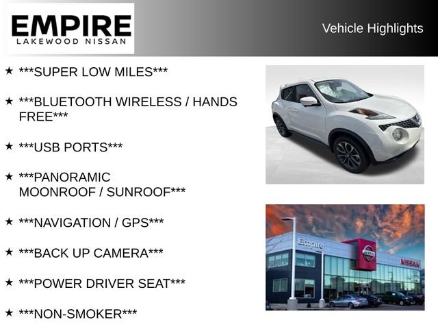 Used 2017 Nissan Juke SL with VIN JN8AF5MV5HT752927 for sale in Lakewood, CO