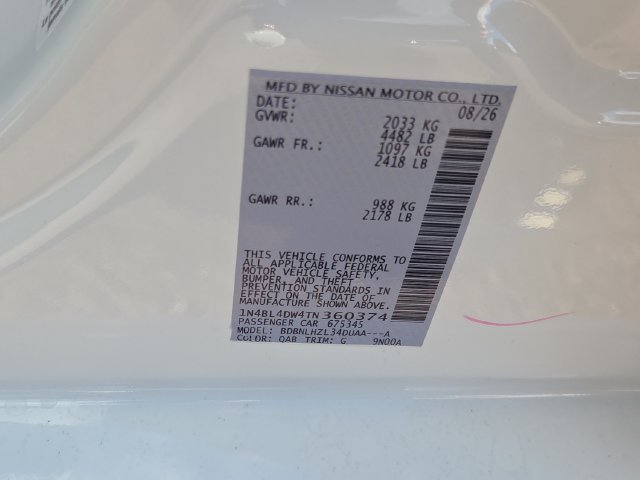 New 2026 White Nissan 2.5 SV image 6