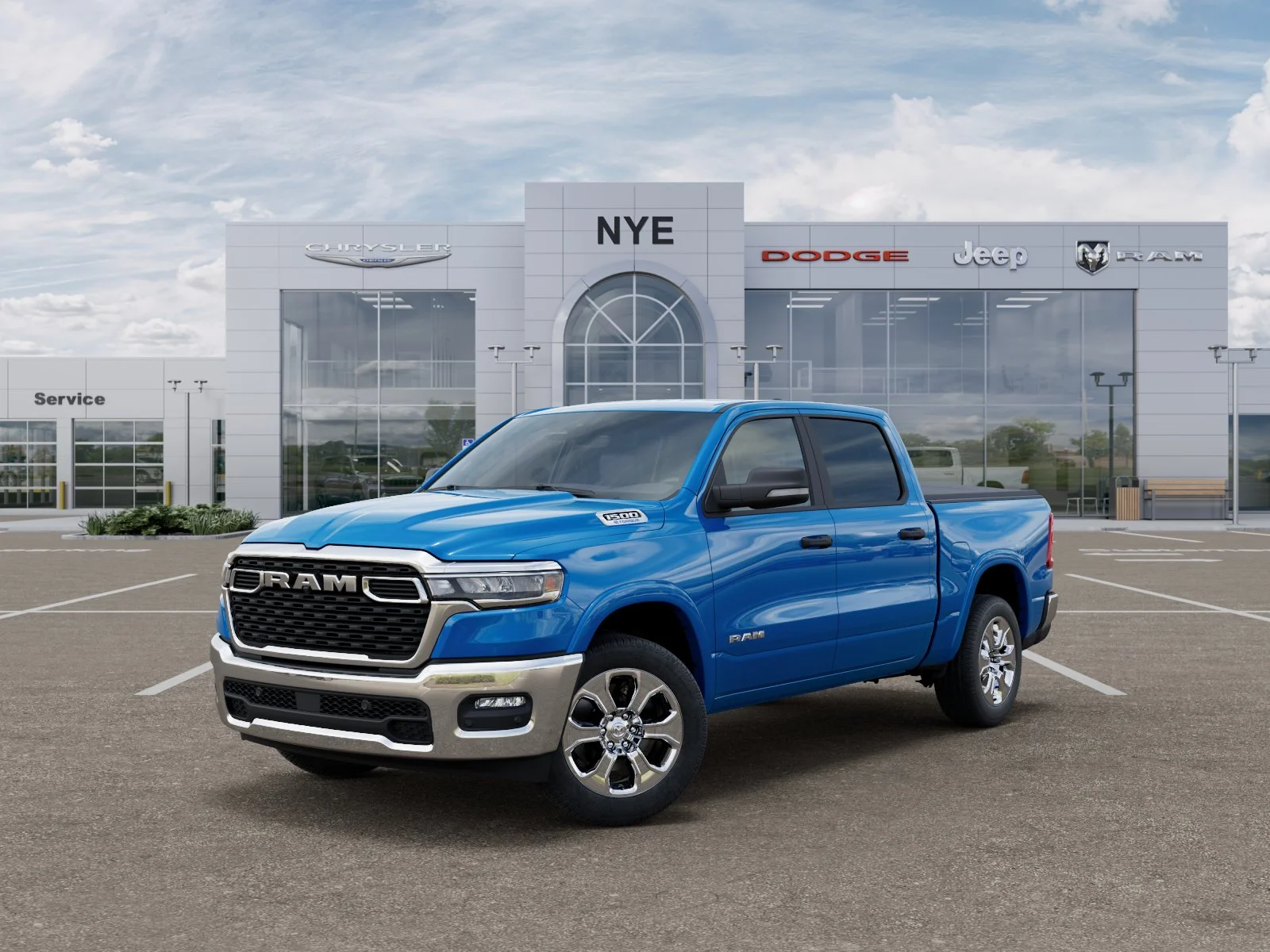New 2025 Hydro Blue Pearl-Coat Exterior Paint RAM Big Horn/Lone Star image 28