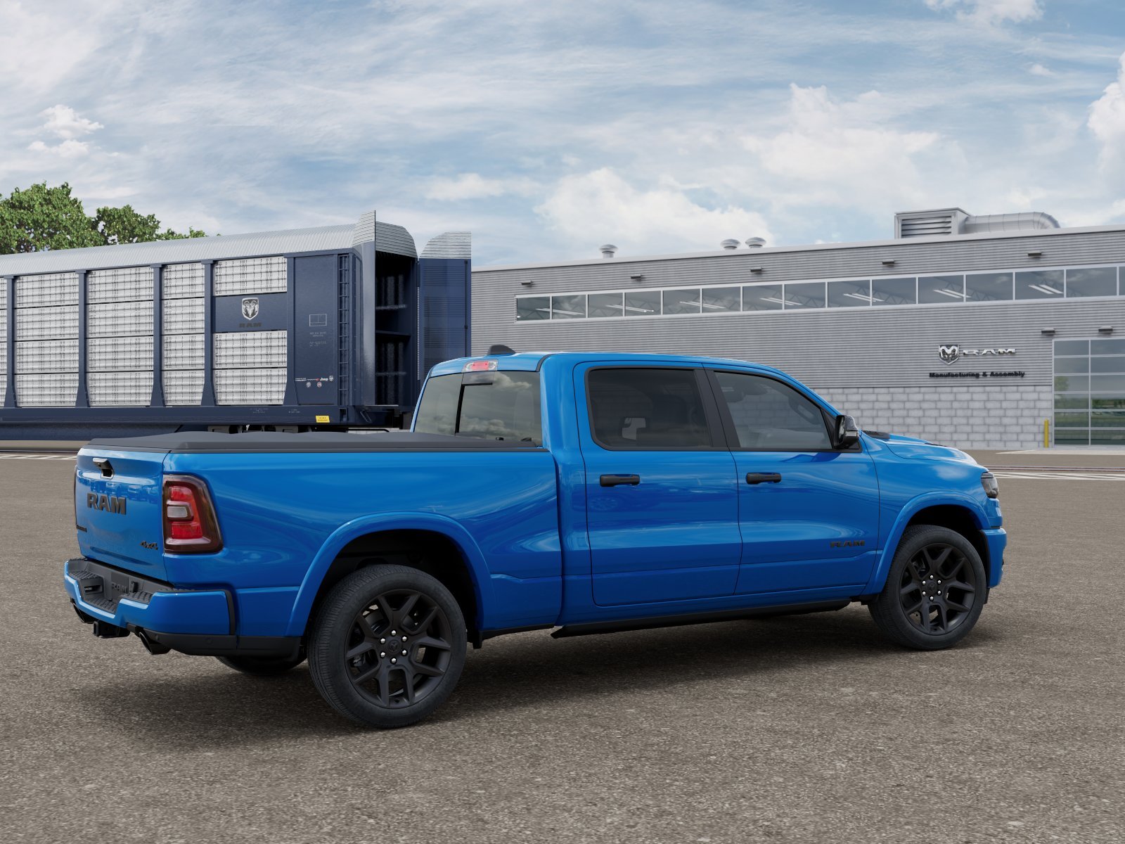 New 2026 Hydro Blue Pearl-Coat Exterior Paint RAM Laramie image 2