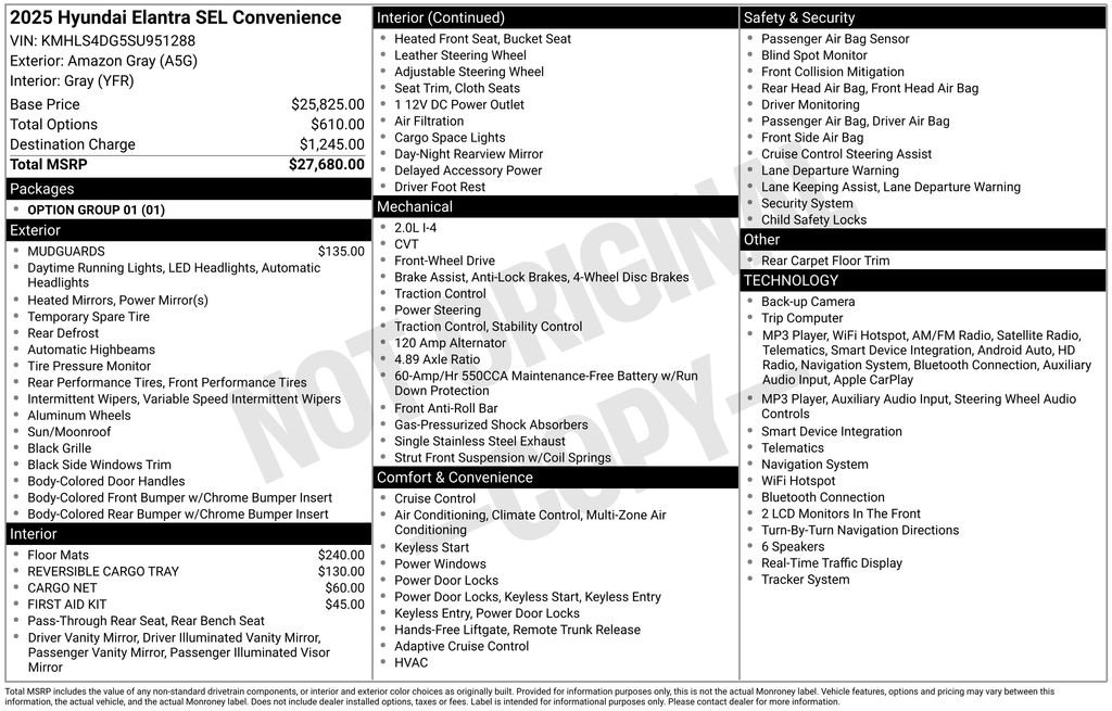 Used 2025 Gray Hyundai SEL Convenience image 10