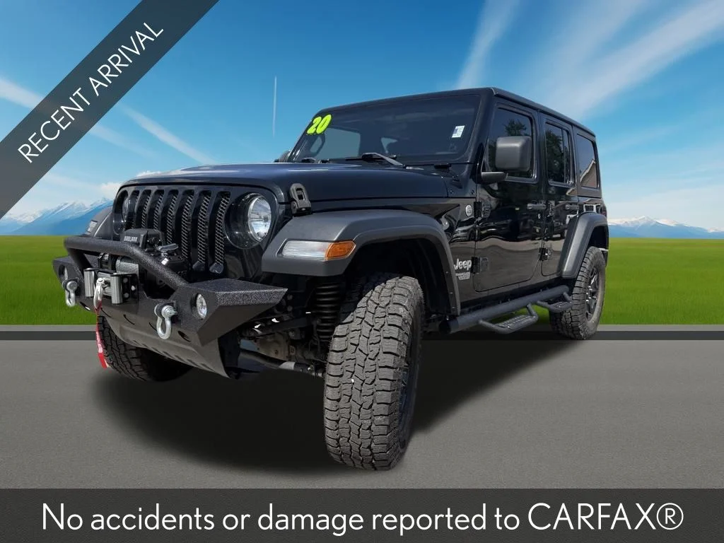 Used 2020 Black Jeep Unlimited Sport S image 1