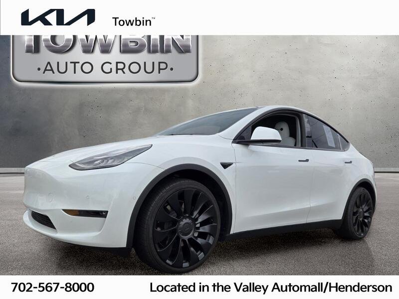 Used 2021 Pearl White Multi-Coat TESLA LONG RANGE AWD image 1