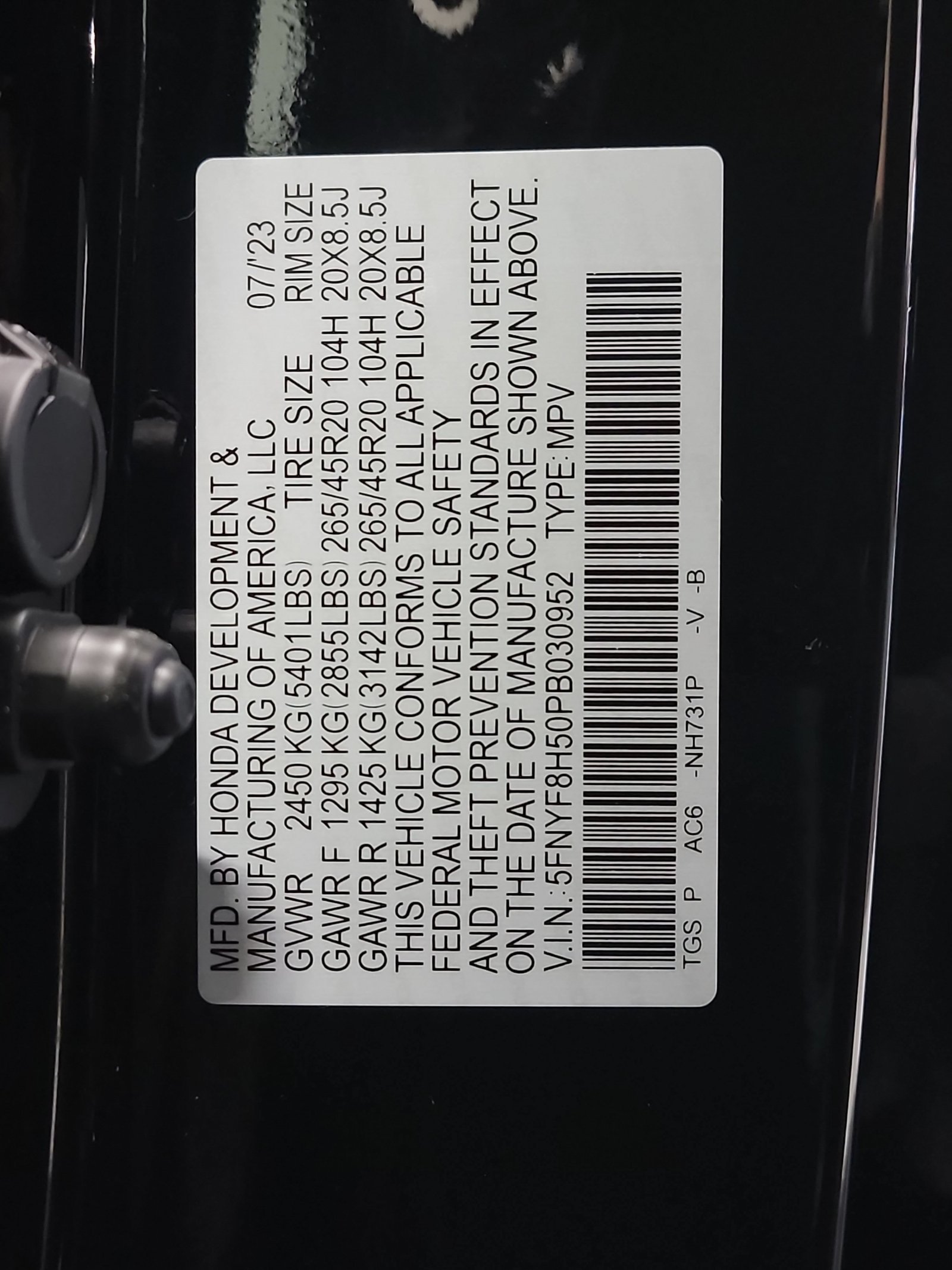 Certified Used 2023 Crystal Black Pearl Honda AWD EX-L image 33