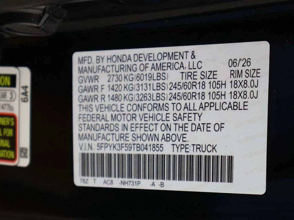 New 2026 Crystal Black Pearl Honda RTL image 24