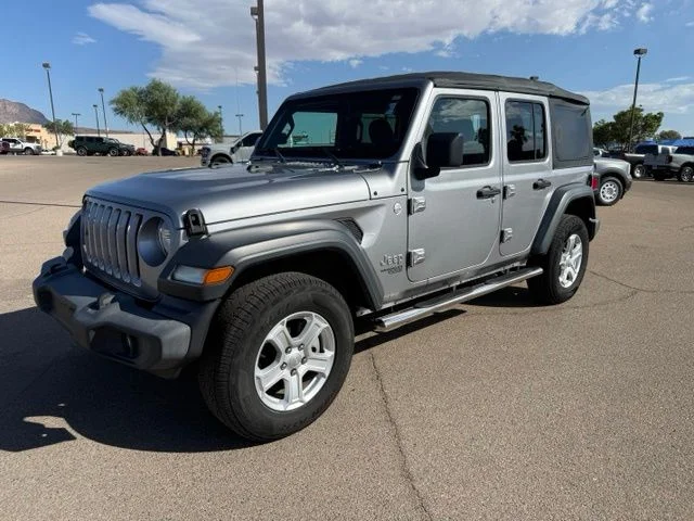 Certified Used 2018 Silver Jeep Unlimited Sport image 1