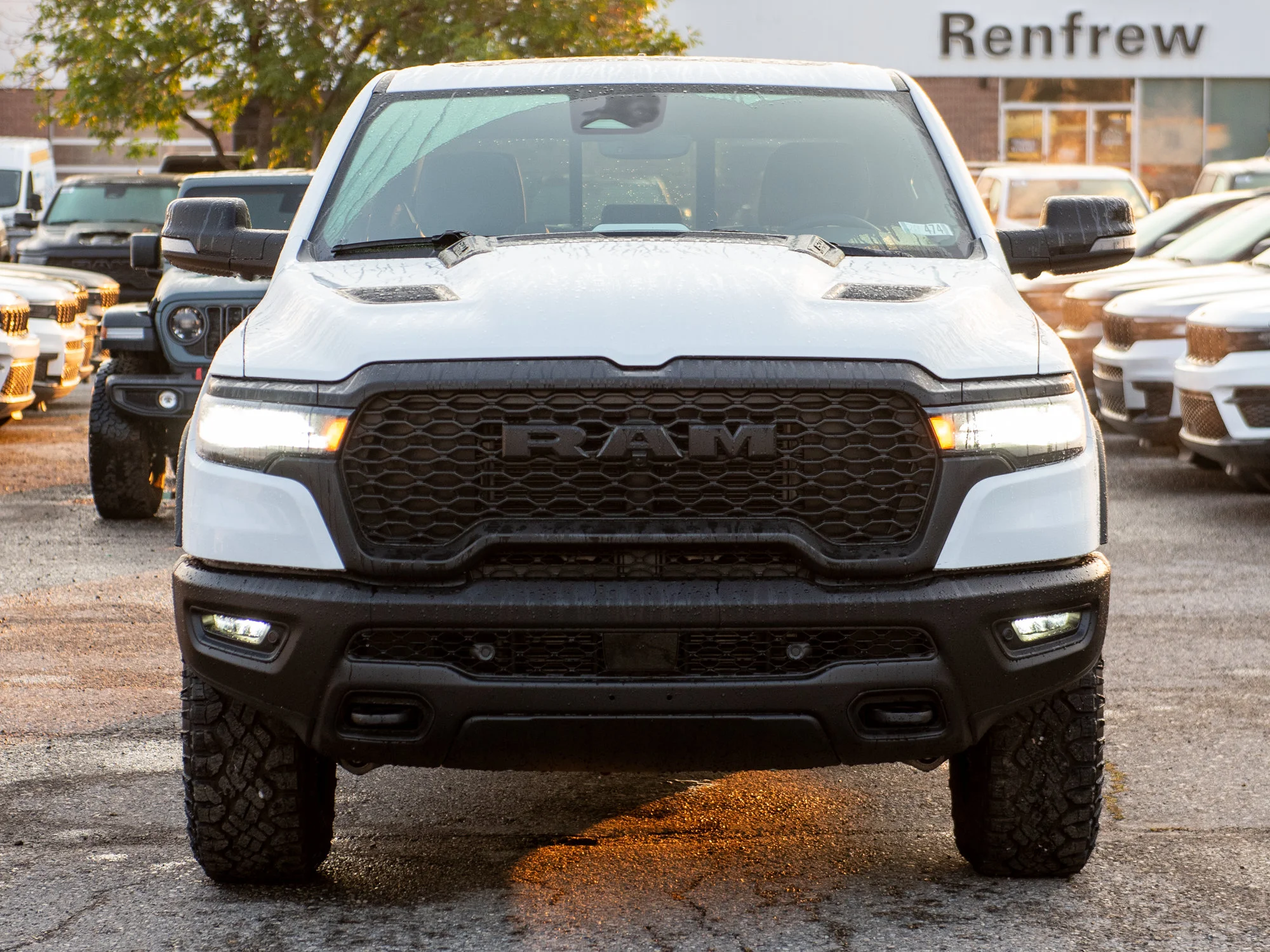 New 2026 White RAM Rebel* Crew Cab 4x4, 33 Inch A/T Tires, Sunroof, Passenger Screen image 10