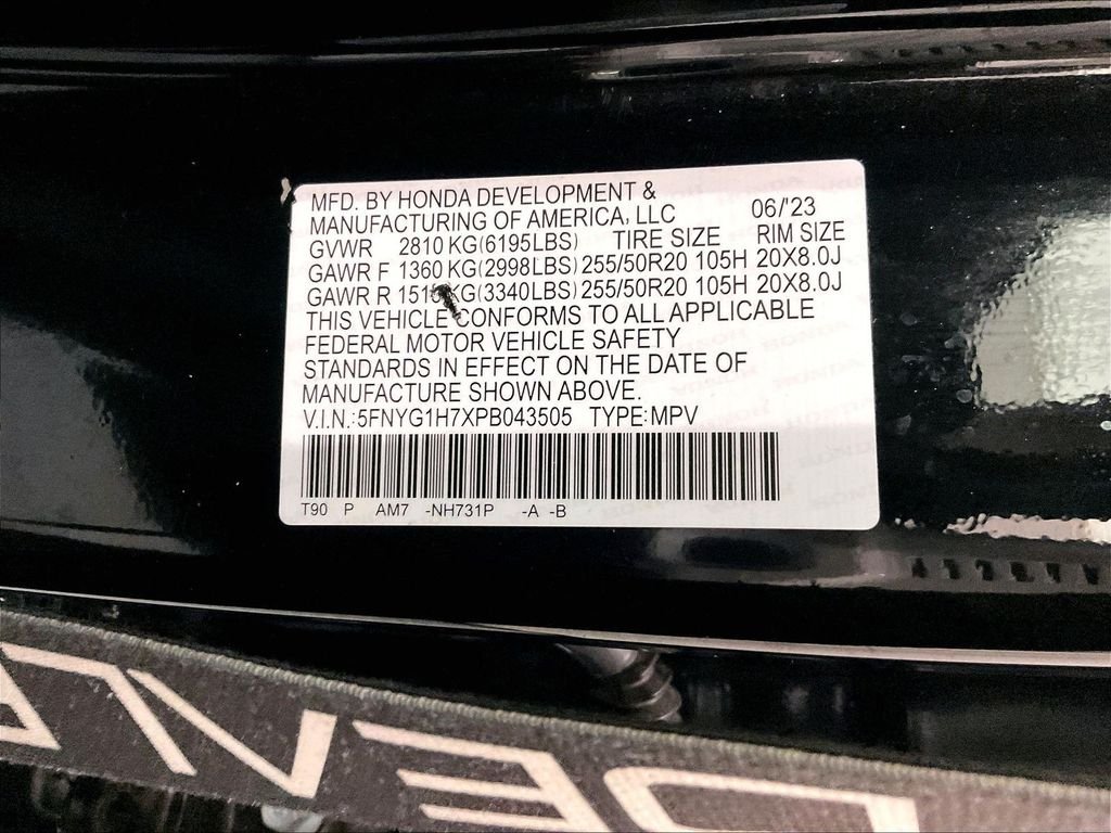 Used 2023 Crystal Black Pearl Honda Touring image 37